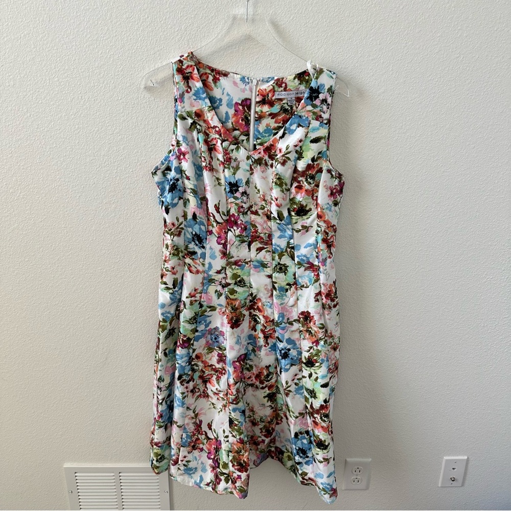 Madison Leigh Fit & Flare Abstract Floral Dress